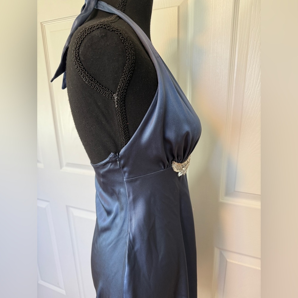 Ingwa Melero Navy Halter Mini Dress with Silver Detail - Picture 6 of 8
